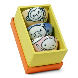 Adorable Animal Ceramic Bowl Set of 3