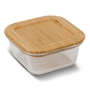 Square glass food container 